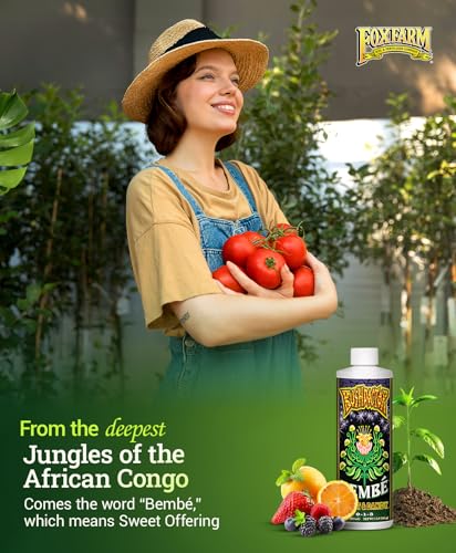 FoxFarm Bush Doctor Bembé Sweet & Dandy Liquid Plant Fertilizer - Complex Nutrient Blend - 0-1-3 PK Fertilizer for In-Ground & Hydroponic Gardens - 1 Quart