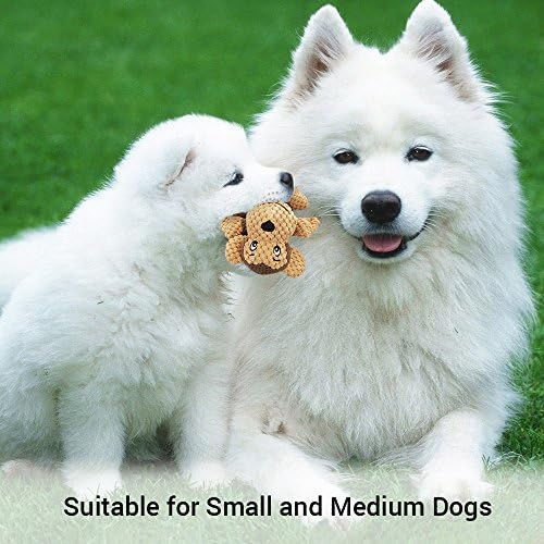 Raffaelo Dog Toys, Teeth Cleaning Squeaky Monkey Stuffed Chew Toys 5.9-6.3"