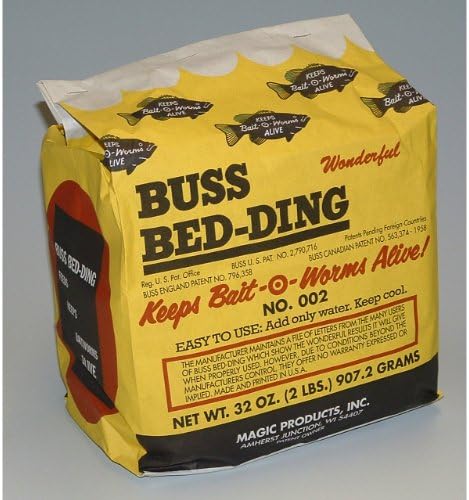 MAGIC Buss Worm Bedding 30 lb Bag – Odorless Recycled Paper Worm Bedding for Nightcrawlers, Red Wigglers & European Worms – Clean