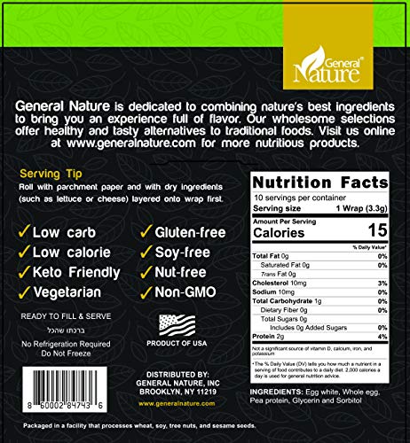 Wonder Wraps -Original- Low Carb Keto Tortillas | Non-GMO Kosher Low Calorie Burrito Wraps | Delicious Gluten Free, Soy Free, Nut Free