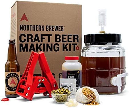 Northern Brewer - Siphonless 1 Gallon Craft Beer Making Starter Kit, Equipment and Beer Recipe Kit (American Wheat)