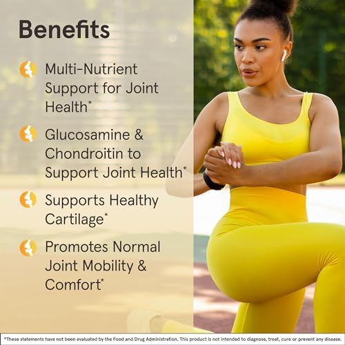 Jarrow Glucosamine, Chondroitin, and MSM, 120 Capsules | Joint Support Supplement With Vitamin C And Manganese, Bone & Joint Health, 120 Capsules, 30 Day Supply