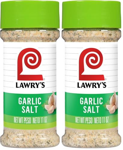 Lawry’s Garlic Salt, Coarse Ground with Parsley, No MSG Added, Kosher Certified, Flavorful Salt for Chicken, Pork & Steak, 11 oz