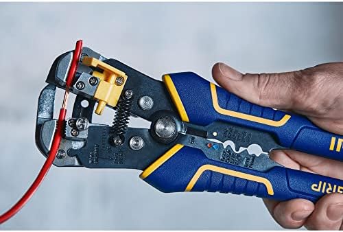 IRWIN Vise-Grip Wire Stripper, 2 Inch Jaw, Cuts 10-24 AWG, ProTouch for Comfort, Blue (2078300)