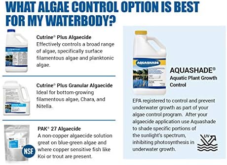 Aquashade Blue Pond Dye - 1 Gallon EPA-Approved Sunlight Blocker for Algae - Weed Suppression - Safe for Fish