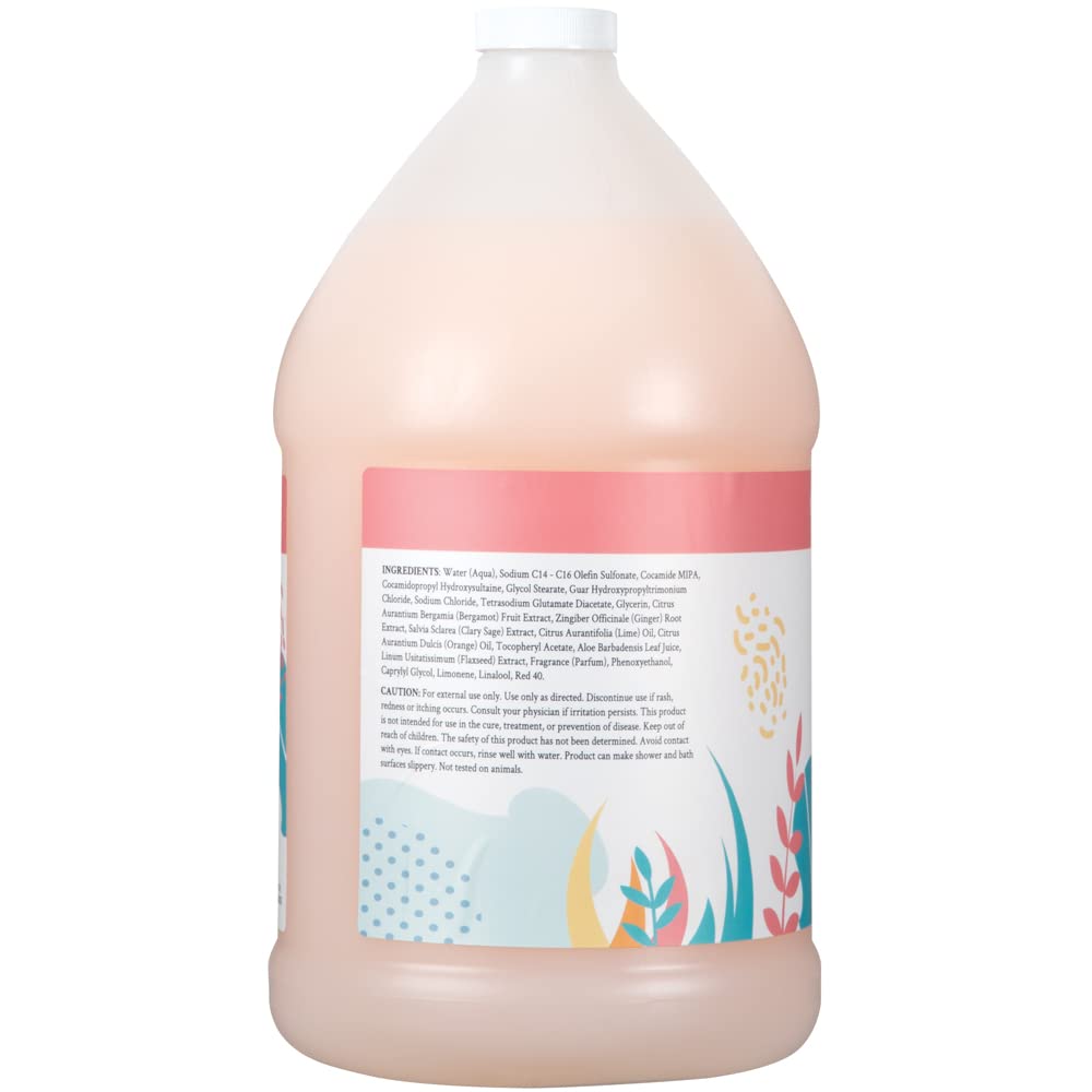 Ginger Lily Farms 1 gal Nourishing Body Wash, Citrus Blend Scent | for Hands, Body & Hair, Moisturizing Wash, Salon Wash, Spa Cleanser, Salon & Spa Essentials, Manicure & Pedicure Supplies