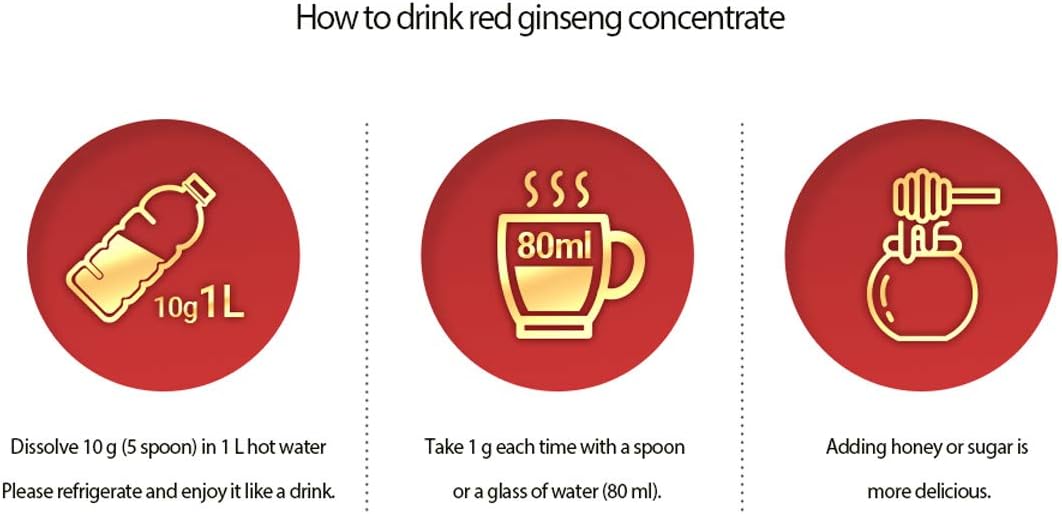 Gangwoninsam] Korean Red Ginseng Extract Gold 500g / 17.63 fl. oz – Contains 100% Pure Korean 6-Year-Old Red Ginseng Root Extract