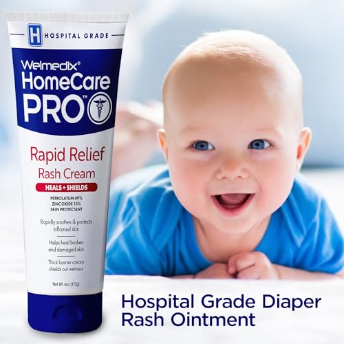 Welmedix Adult Diaper Rash Cream - Maximum Strength Zinc Oxide Cream | Moisturizing Skin Barrier - Fragile Skin Protection Ointment - Diaper Rash Cream for Adults - 4oz Tube
