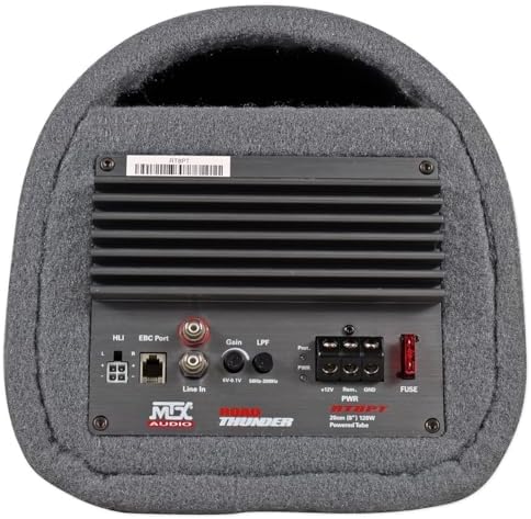 MTX Road Thunder RT8PT 8 240 Watt Powered Subwoofer in Vented/Ported Bass Tube