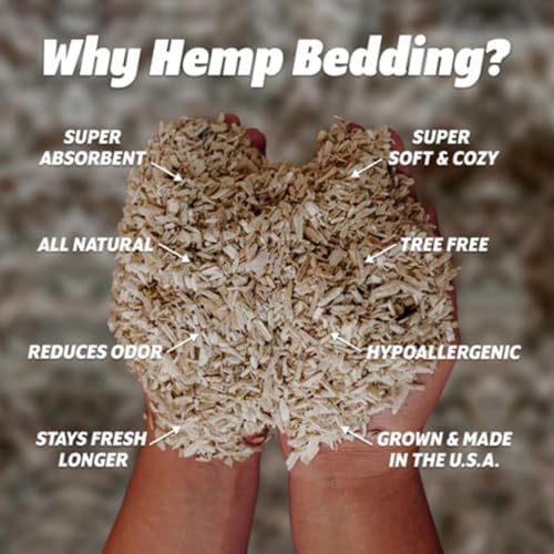 Eaton Pet and Pasture USA-Grown Hemp Bedding for Chickens & Rabbits, 8 Lbs