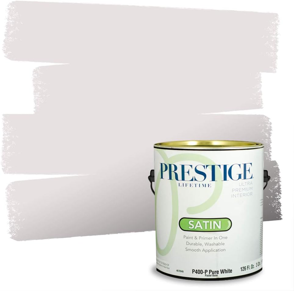 PRESTIGE Paints Exterior Paint and Primer In One, 1-Gallon, Satin, Comparable Match of Sherwin Williams* Ash Violet*