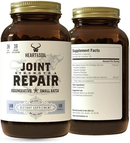 HEART & SOIL Beef Brain Supplement, 180 Capsules