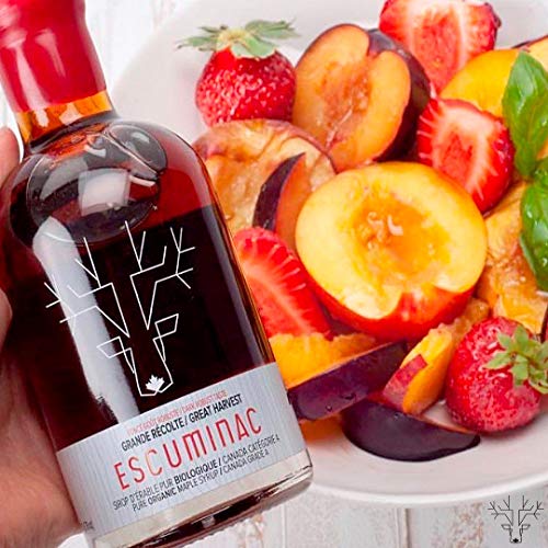 Escuminac Canadian Maple Syrup Variety Set, Including our 3 Harvests Extra Rare, Great Harvest, Late Harvest. 3 X 6.8 fl oz, 100% Pure & Organic