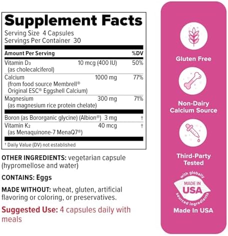 Redd Remedies, Bone Health Advanced, Vitamin D3 and Calcium for Strong Bone Support, 120 Vegetarian Capsules