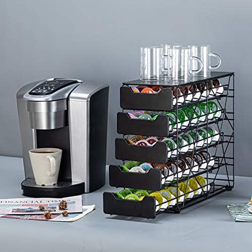 k cup Holders for Counter Small for Keurig k-cup Holder for mr Coffee for Tea (105 pods-5 tiers)