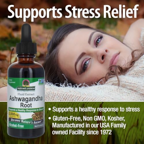 Nature's Answer Ashwagandha Root | Herbal Supplement Maintain Healthy Immune Function | Supports Body Against Stress | Gluten-Free