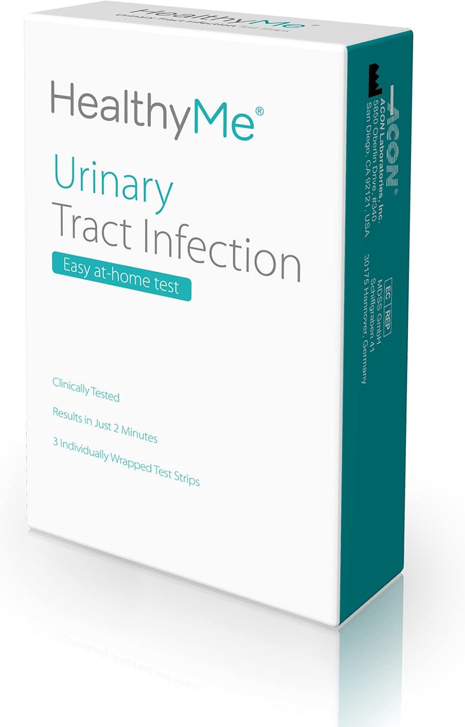 HealthyMe Urinary Tract Infection (UTI) Test Strips | 3 Individually Pouched, Self-Testing Strips, Accurate, Easy to Read, Results in 2 Minutes