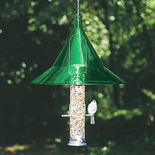 Squirrel Baffle - for Outside Bird House and Feeder Pole - Premium Large 17” Dome - by Arundale Made in USA (Crystal Clear)