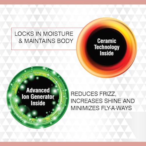 CHI Volumizer 4-in-1 Blowout Brush Hair Dryer, Multi-Attachment Ceramic Ionic Styling Tool, Preserves Natural Hair Moisture for Easy Styling