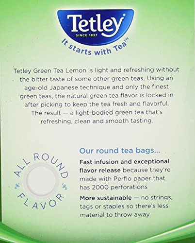 Tetley, Natural Black & Green Tea, 72 Count, Hot or Iced, Light, Refreshing Green Tea
