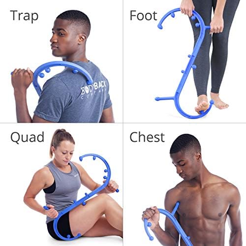Body Back Buddy Classic Black & Massage Stick Bundle for Muscle Pain Relief | FSA Eligible Massage Bundle For Trigger Point Therapy, Deep Tissue Pain Relief, Muscle Tension Relief, (Stick color varies)