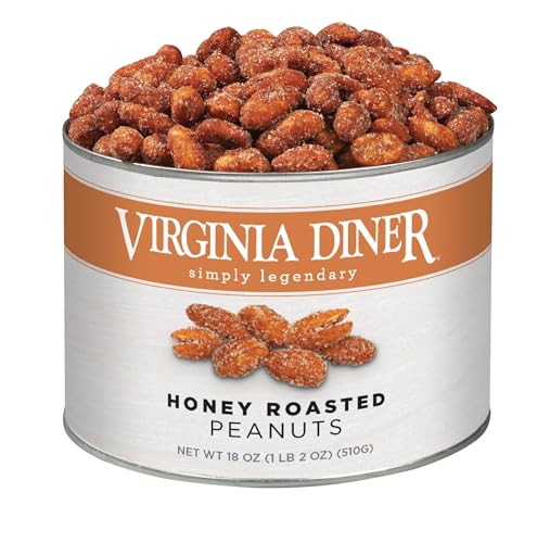 Virginia Diner - Gourmet Natural Extra Large Butter Toasted Virginia Peanuts, 18 Ounce Tin