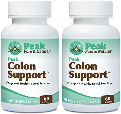 Peak Pure & Natural Colon Support - Colon Cleanse and Detox Supplement for Digestive Health - Gut Health Support with Inulin and Senna Leaf Extracts - with Fiber, Prebiotics, and Probiotics - 1 Pack