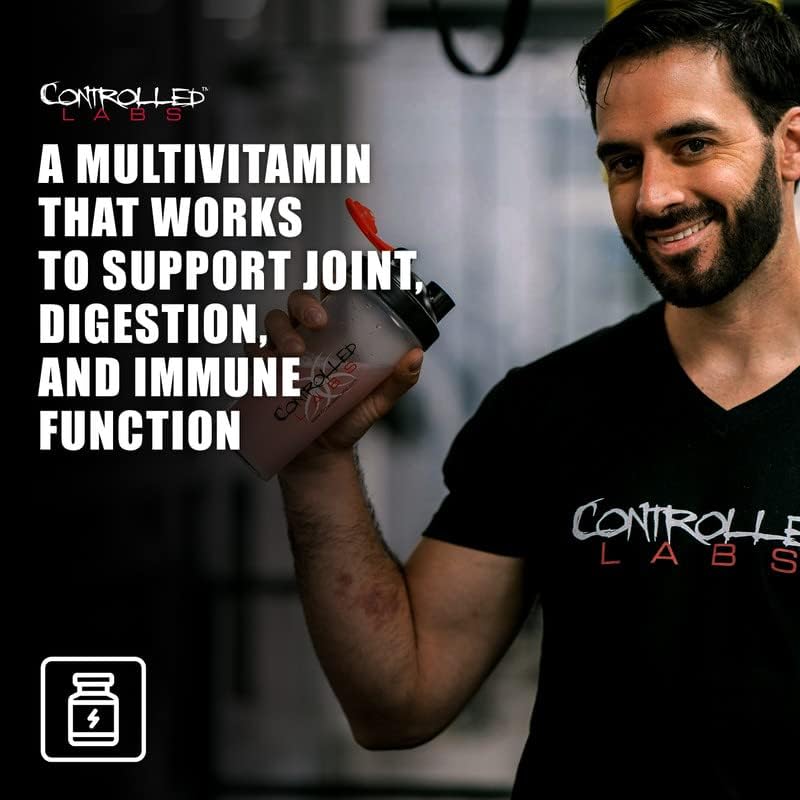 CONTROLLED LABS Orange Triad, Multivitamin/Joint/Digestion/Immune, 45 Serv | Daily Supplement, Vitamin A, B6, B12, C, D, Iron Free Sports Vitamin, Supports Joints, Digestion, Immune Function, Magnesium