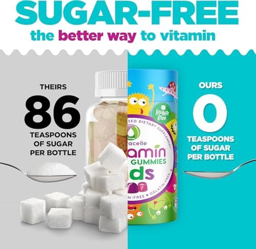 NUTRAMIN Sugar-Free Gummy Multivitamins for Kids, Allergen-Free, 90 Count