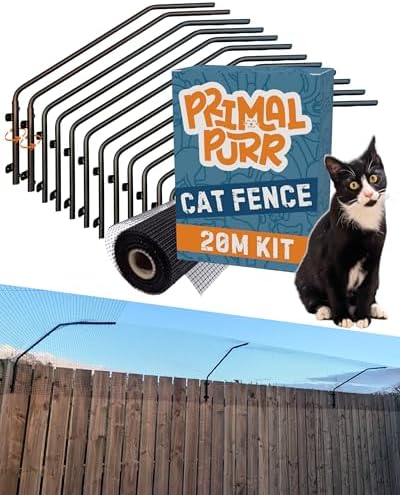 Cat Fence Outdoor Barrier - Top of Fence Height Extender Solution for Pets - Wall Topper – Invisible Solution for Small Dogs - Cat proofing Fence