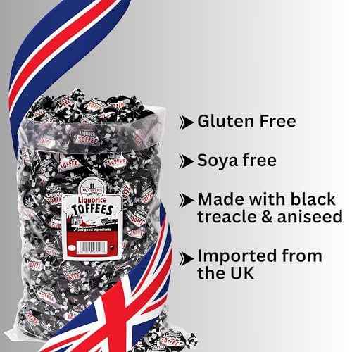 Walkers' Nonsuch Liquorice Toffees | with Condensed Milk & Black Treacle | Imported from the UK | Traditional British Candy | Old Fashioned Licorice Toffee | 44.09 Oz (1.25kg)
