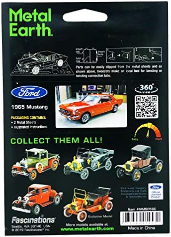 Fascinations Metal Earth 1965 Ford Mustang Red 3D Metal Model Kit