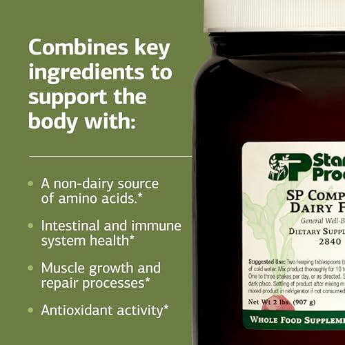 Standard Process SP Complete Dairy-Free - Rice Protein Powder for Amino Acid Support - Supports Gut Health, Liver Function & Immune Health - Vegan