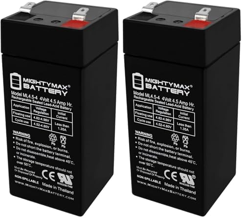 Mighty Max Battery 4 Volt 4.5 Ah SLA Battery for Zareba 2 Mile Fence Solar Charger