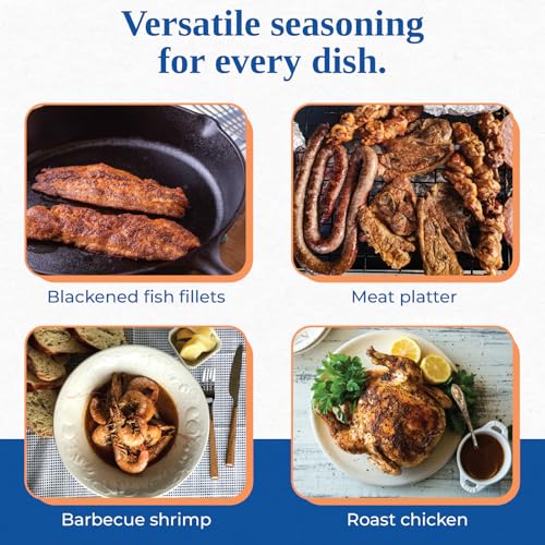Magic Seasoning Blends Variety Pack, Blackened Fish & Meat Spices, Seasonings for Cooking, 2 oz Poultry, Redfish, Meat, Seafood, 7 oz Salmon, 5-Pack