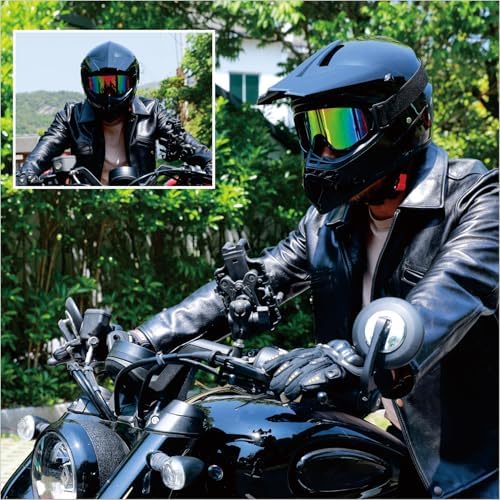 Dirt Bike Helmets Black Fullface DOT Motorcycle E Bike ATV Helmet