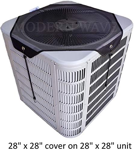 MODERN WAVE - 2 (Two) Central Air Conditioner Covers for Outside Units 36 x 36 inch - 1 (One) Top Universal Mesh Cover and 1 (One) Winter Waterproof