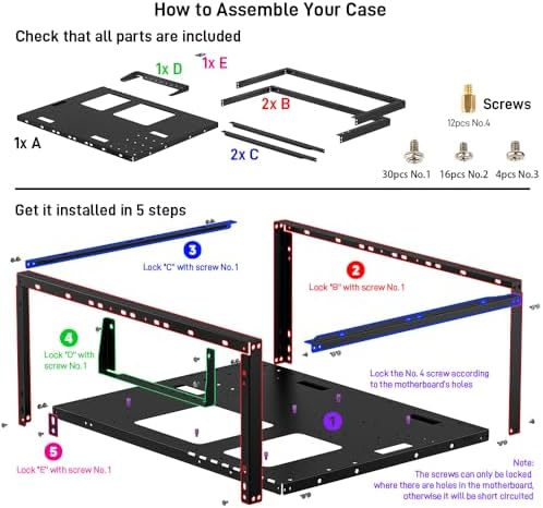 PC Test Bench, Open Air PC Case, Open Frame Computer Chassis