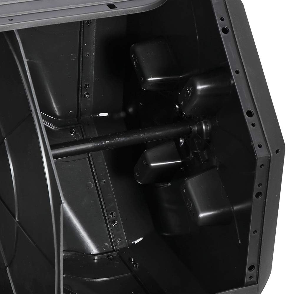 SUPER DEAL Outdoor Compost Tumbler, 43 Gallon Dual Chamber BPA Free Large Compost Bin 360° Rotating Tumbling Composter for Garden Yard, Black