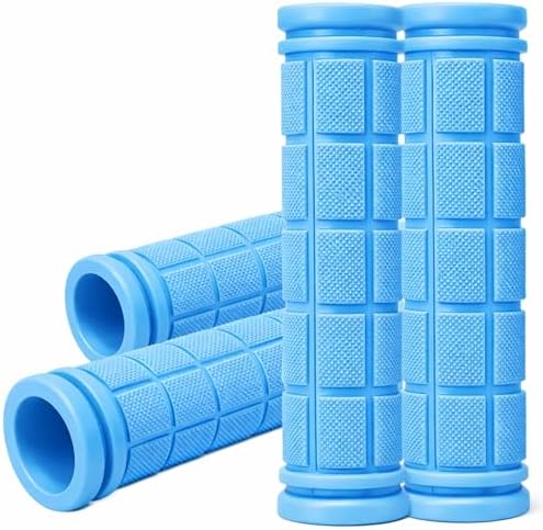 CHUNZEXI 4 PCS Bike Handlebar Grips, Rubber Bicycle Bar Grips Replacement, Non-Slip Handle Grips for Kids Bikes, Scooters, BMX