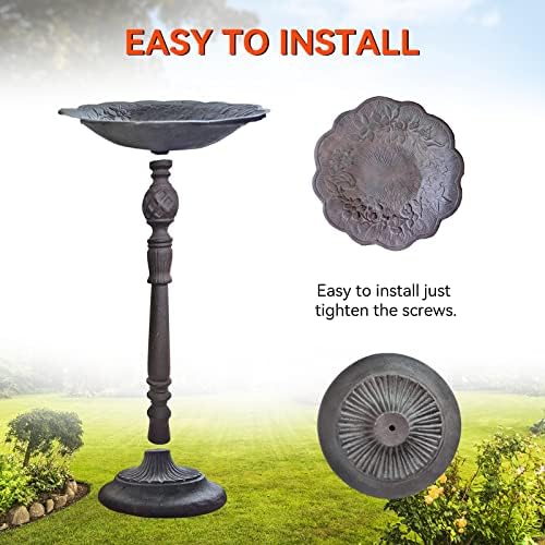 Classic Copper Bird Bath for Outdoors 22 Inch, Weather-Resistant Bird Feeders Decor for Garden, Patio​ or Yard