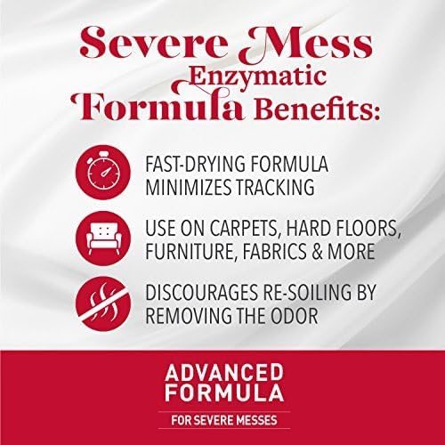 Nature’s Miracle Advanced Cat Stain & Odor Eliminator, Severe Mess, 32 oz | Enzymatic Cleaner Eliminates the Toughest Cat Messes, For Use on Multiple Surfaces, Safe For Pets and Home*, Fresh Scent