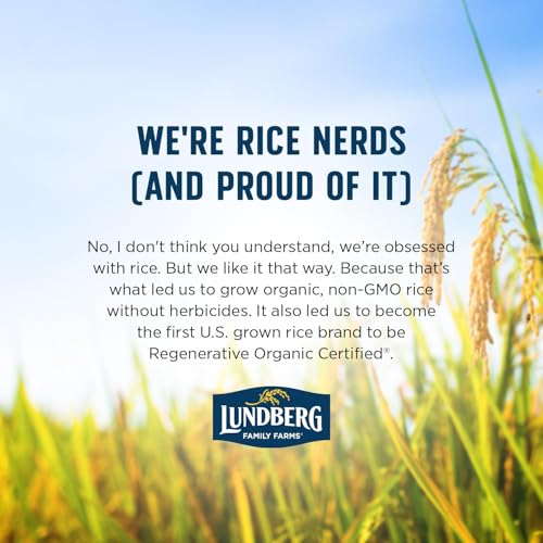 Lundberg Basmati Rice, Long Grain White Rice - Non-Sticky, Fluffy, Nutty, Aromatic Rice, Vegan Food, Healthy Meals, Gluten-Free Rice Grown in California, 32 Oz
