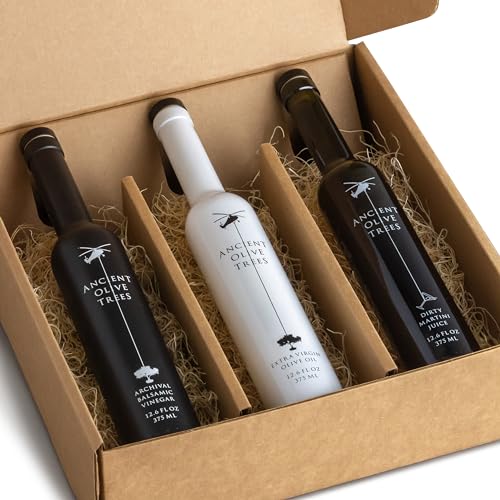 ANCIENT OLIVE TREES - Extra Virgin California Olive Oil | Pressed from Arbosana & Arbequina Olives | Hydroxytyrosol & Polyphenol Rich Olive Oil | EVOO Great for Dipping & Cooking | 12.6 FL. OZ. | 1 CT