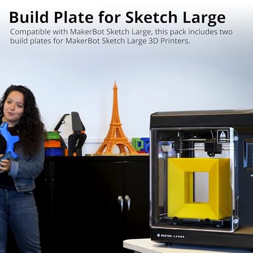 MakerBot Build Plate Tape Replicator Z18 3D Printer (Black, 4-Pack) | Medium Adhesion, Easy Application, Easy Removal