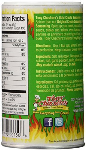 Tony Chachere Seasoning Blends, Bold Creole, 3 Count