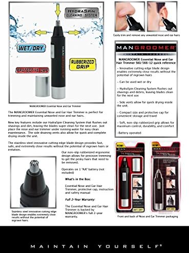 MANGROOMER PRO Essential Nose and Ear Hair Trimmer