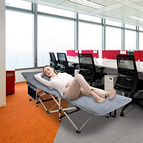 REDCAMP Oversized Camping Cots for Adults 500lbs, 33.5'' Extra Wide Tall Sleeping Cots Heavy Duty, XL Cots Portable for Outdoor Indoor Office