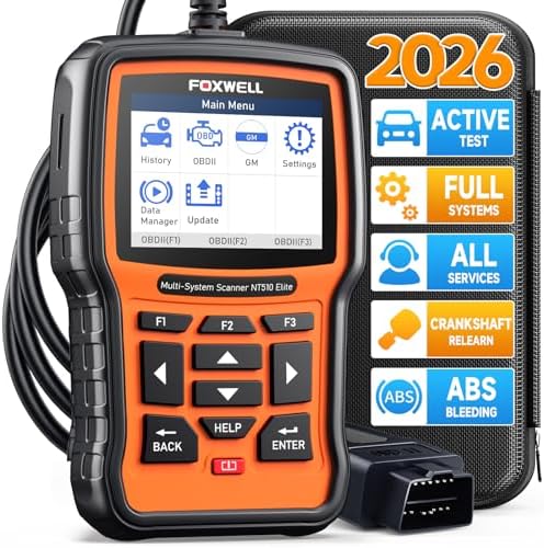 FOXWELL NT510 Elite fit for GM OBD2 Scanner, Bi-Directional All System Engine ABS SRS Diagnostic Scan Tool Code Reader for Chevrolet Cadillac GMC