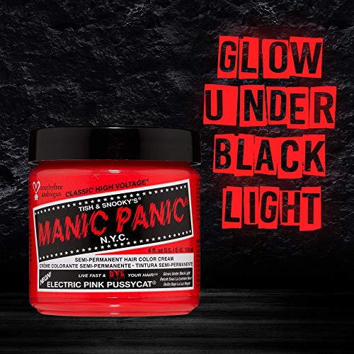 Manic Panic Semi Permanent Electric Pussycat Pink Hair Dye, 4 oz